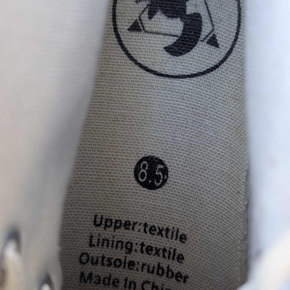 White High-Top Sneakers with Gray Lining - Picture 7 of 9